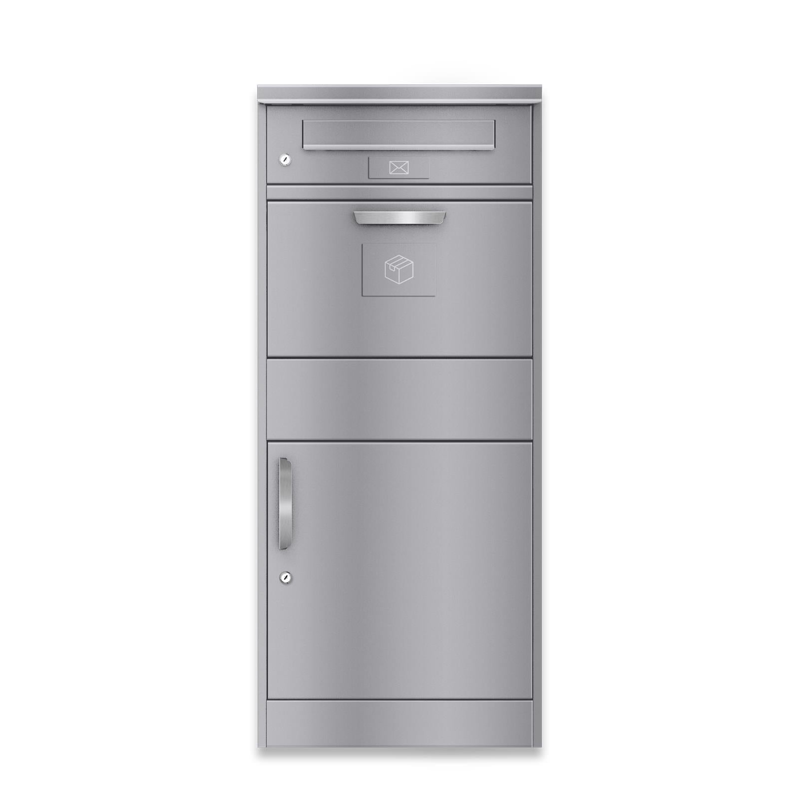Metzler Edelstahlschild mit Paketsymbol für Paketboxen