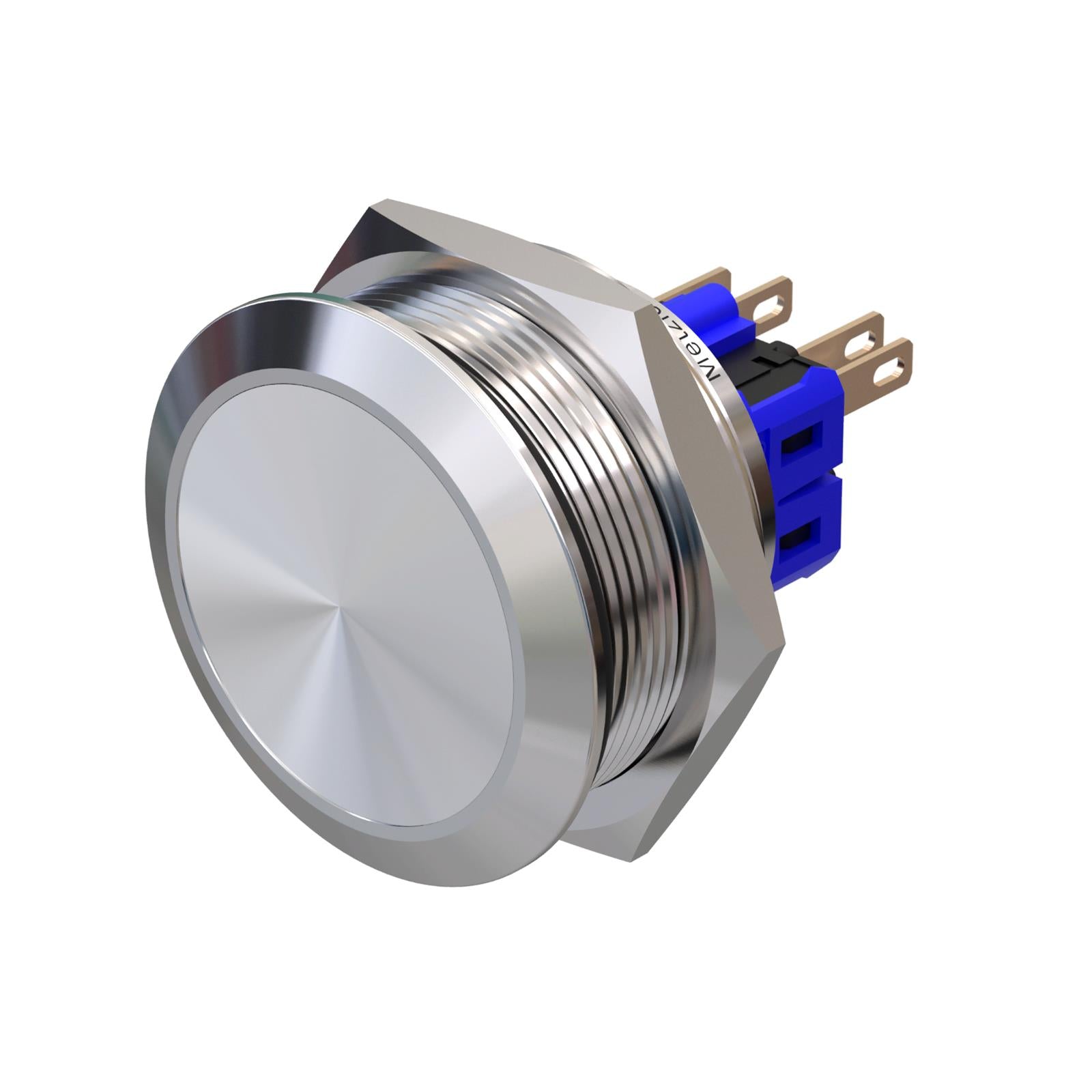 Metzler - Drucktaster 30mm - IP67 IK10 - Edelstahl - Flach - Lötkontakte