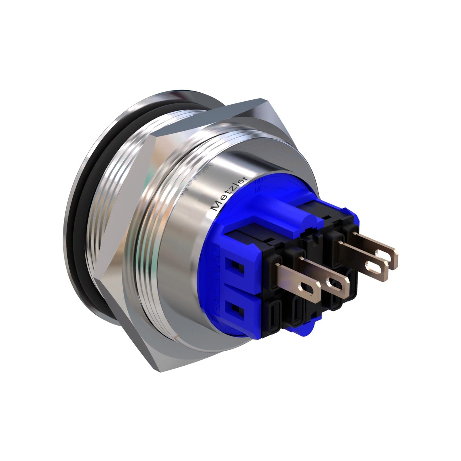 Metzler - Drucktaster 30mm - IP67 IK10 - Edelstahl - Flach - Lötkontakte