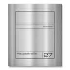 Metzler Briefkasten Unterputz | personalisiert mit Gravur | Edelstahl-Namensschild | Hugo 2