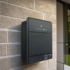 Metzler Briefkasten Anthrazit Gravur optional mit Zeitungsfach | Modell01