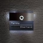 Moderne Türklingel aus Edelstahl mit LED-Beleuchtung