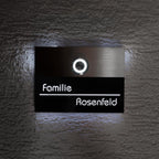 Moderne Türklingel aus Edelstahl mit LED-Beleuchtung