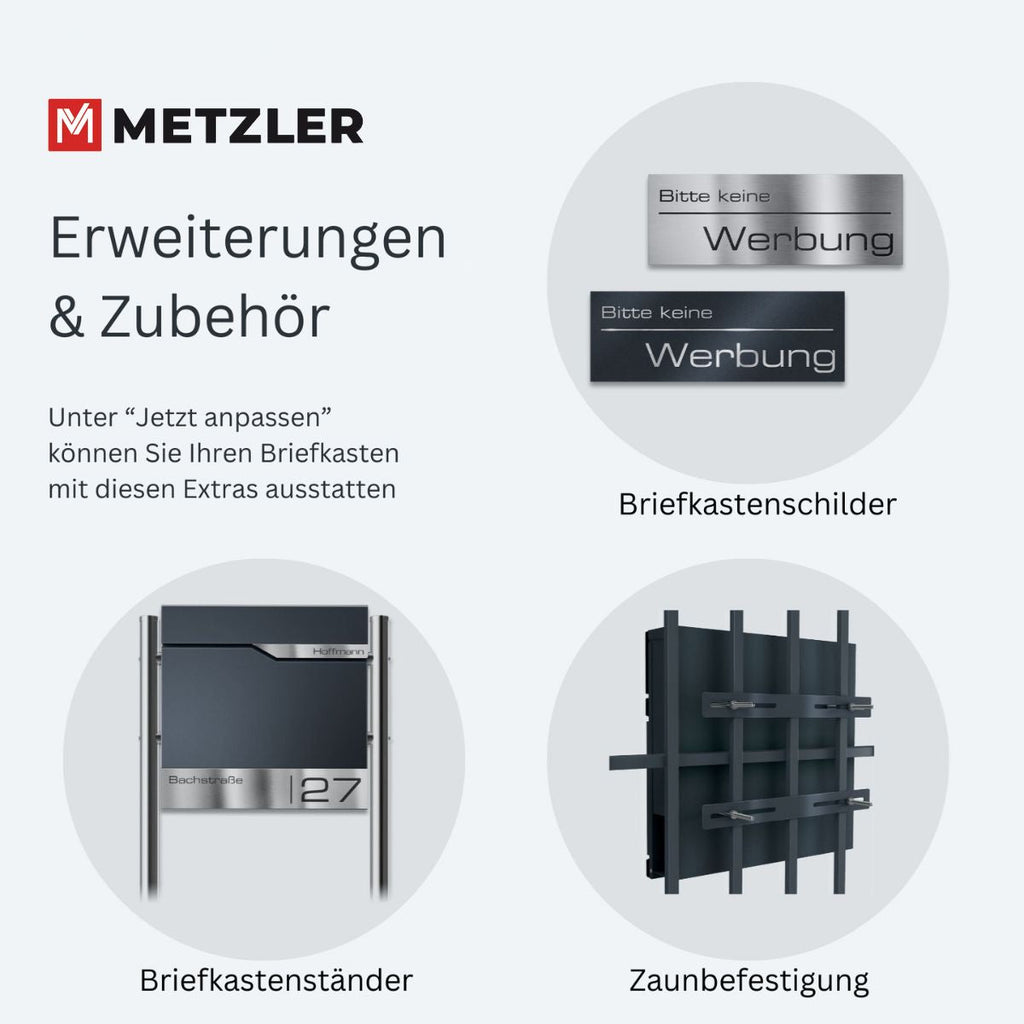 Metzler Briefkasten aus hochwertigem Stahl | Siebert