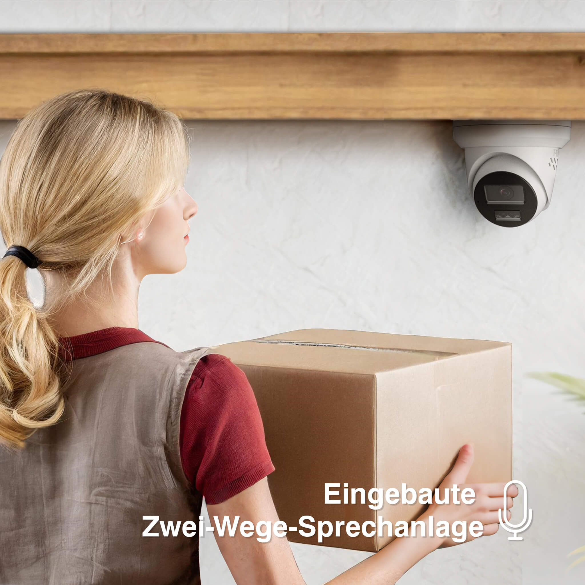 HiLook by HIKVISION 4K Überwachungskamera-Set | 4* 4K Turret Kamera | Smart Hybrid Light | NVR 8-CH | 2 TB HDD | Smartphone App