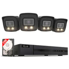 HiLook by HIKVISION 4K Überwachungskamera-Set | 4* 4K Bullet Kamera | Smart Hybrid Light | NVR 8-CH | 2 TB HDD | Smartphone App