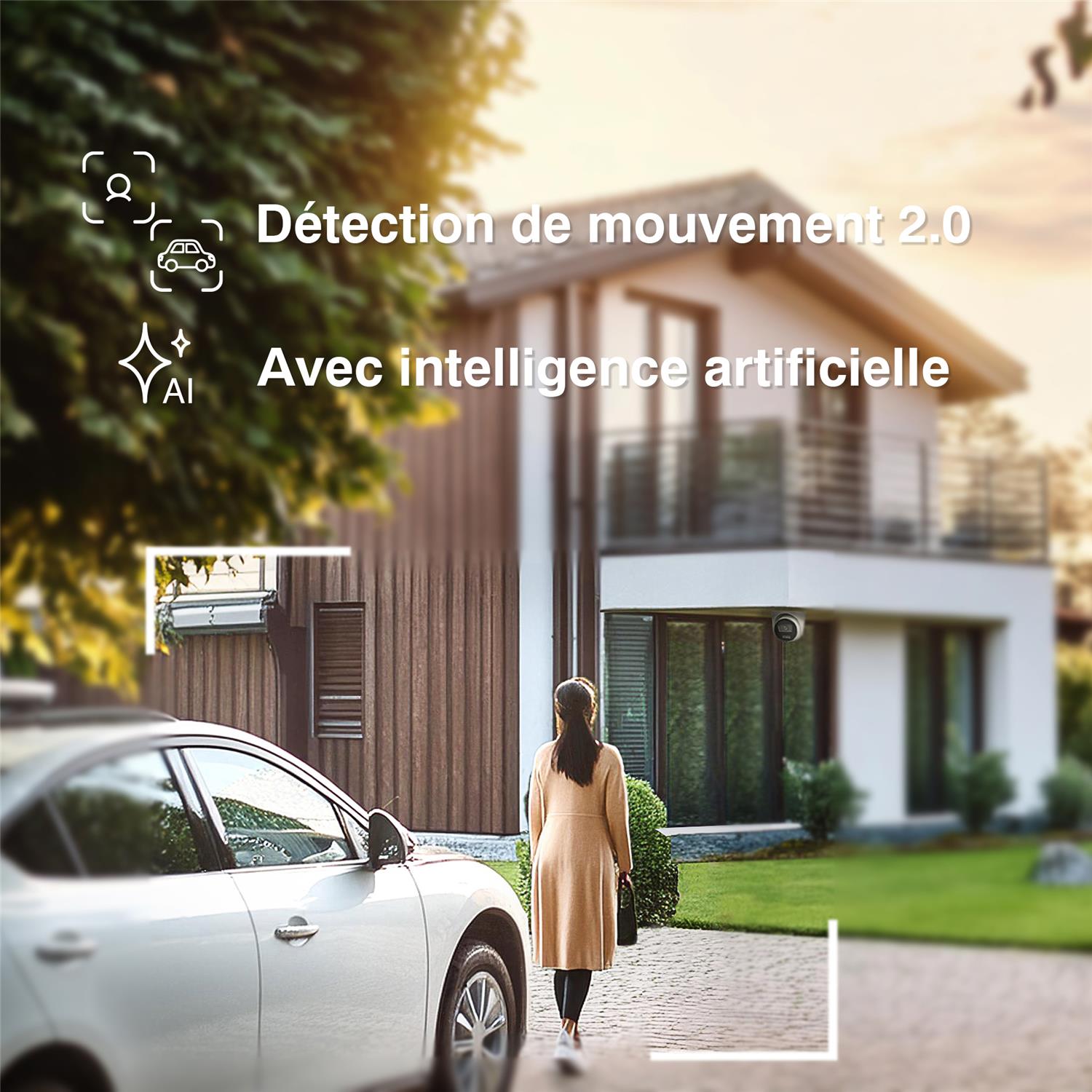 HiLook by HIKVISION 4K Überwachungskamera-Set | 4* 4K Turret Kamera | Smart Hybrid Light | NVR 8-CH | 2 TB HDD | Smartphone App
