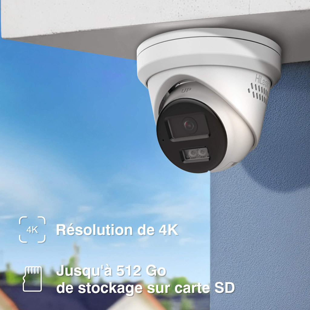 HiLook by HIKVISION 4K Überwachungskamera-Set | 4* 4K Turret Kamera | Smart Hybrid Light | NVR 8-CH | 2 TB HDD | Smartphone App