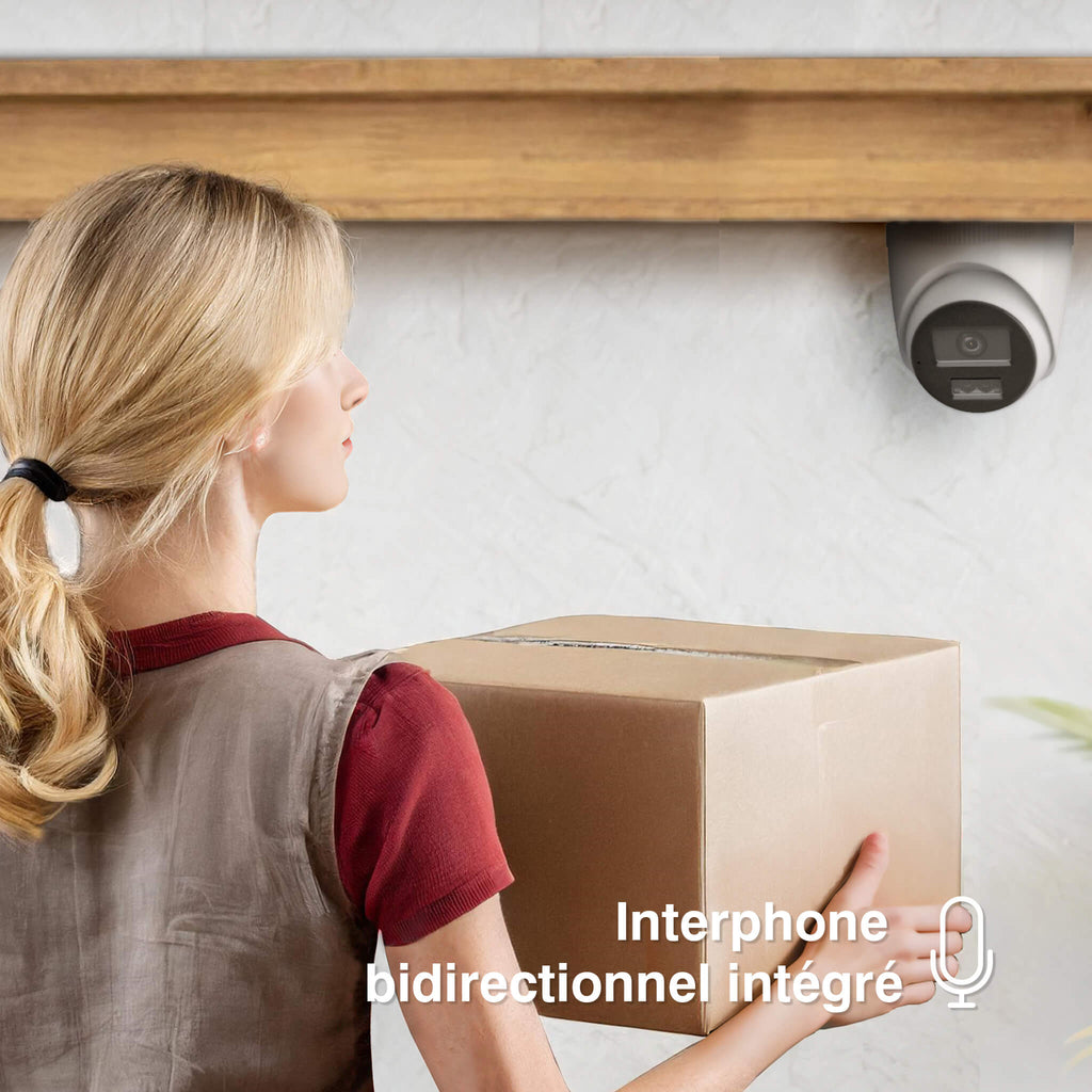 HiLook by HIKVISION 4K Überwachungskamera-Set | 4* 4K Turret Kamera | Smart Hybrid Light | NVR 8-CH | 2 TB HDD | Smartphone App