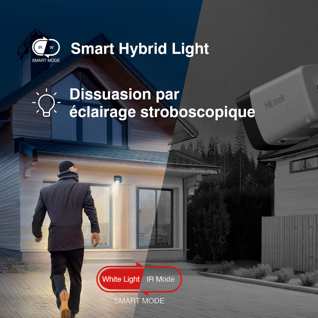 HiLook by HIKVISION 4K Überwachungskamera-Set | 4* 4K Bullet Kamera | Smart Hybrid Light | NVR 8-CH | 2 TB HDD | Smartphone App