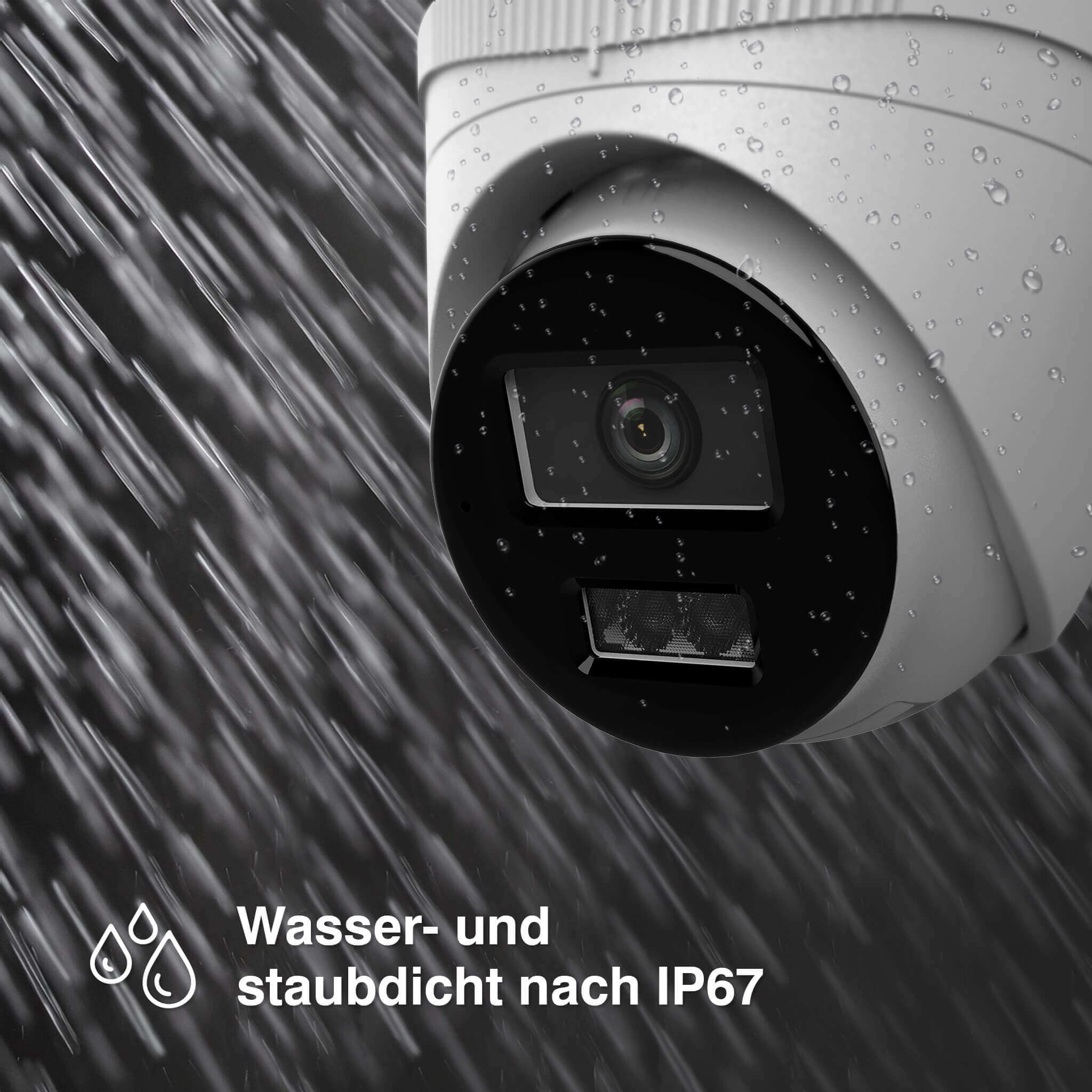 HiLook by HIKVISION 4K Überwachungskamera-Set | 4* 4K Turret Kamera | Smart Hybrid Light | NVR 8-CH | 2 TB HDD | Smartphone App
