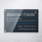 Firmenschild 3D beschriftet