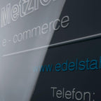 Firmenschild 3D beschriftet