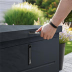 Metzler Gartenbox | Aufbewahrungsbox für den Außenbereich | Pulverbeschichtet in RAL 7016 Anthrazit