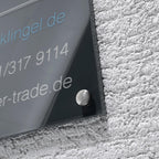 Firmenschild 3D beschriftet