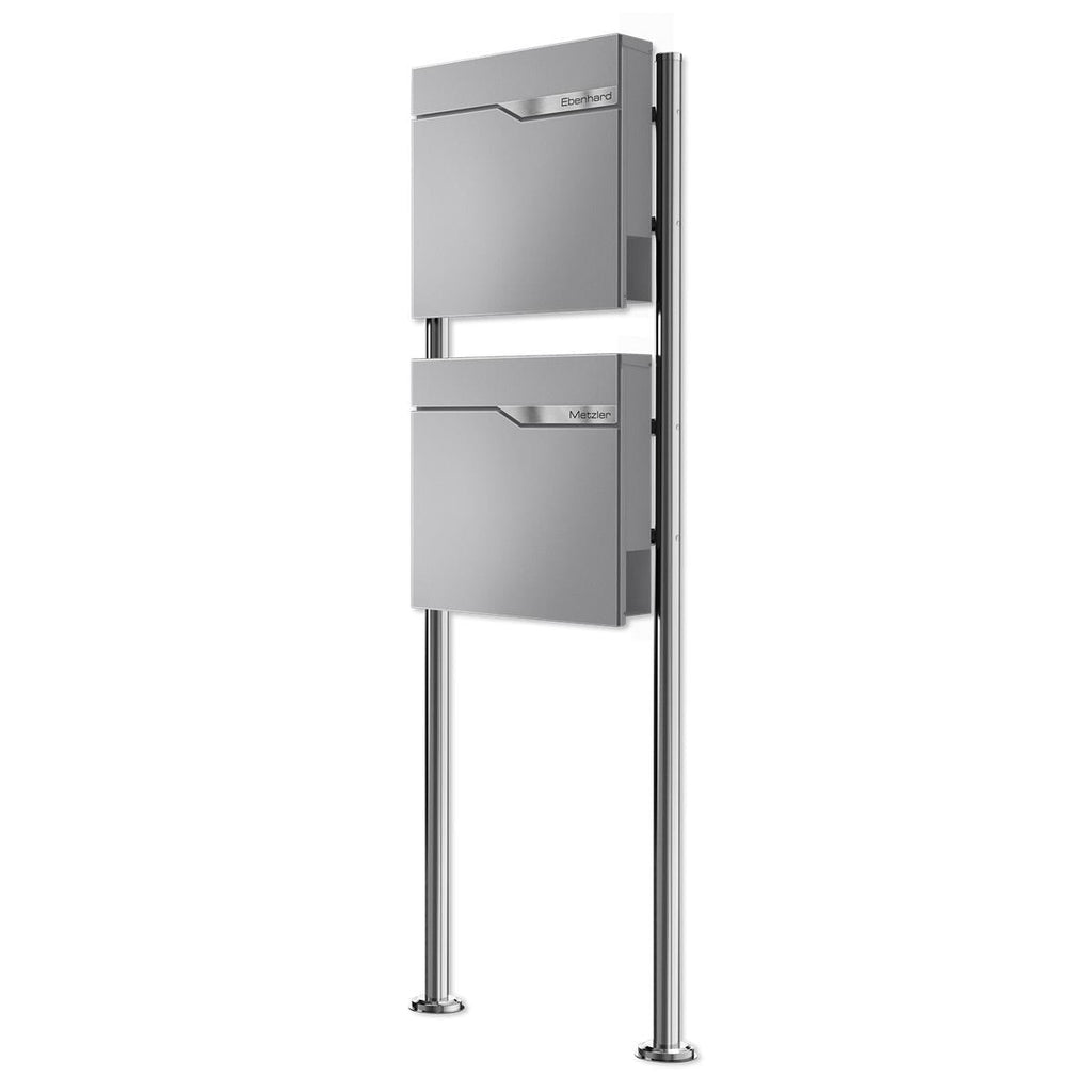 Metzler Standbriefkasten | 2er vertikal | personalisiert mit Gravur