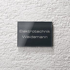Namensschild in Anthrazit mit 3D-Tiefengravur