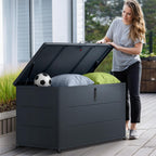Metzler Gartenbox | Aufbewahrungsbox für den Außenbereich | Pulverbeschichtet in RAL 7016 Anthrazit