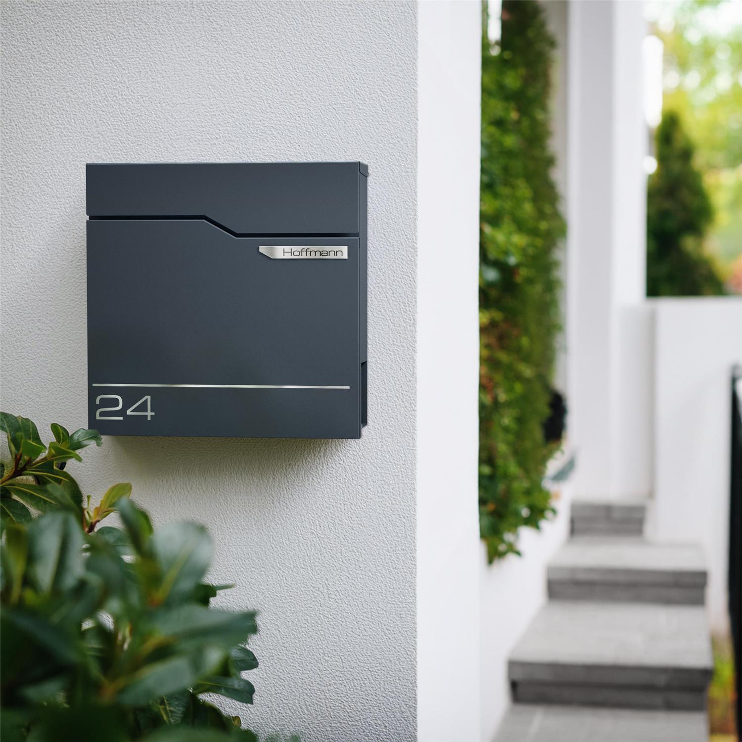 Metzler Briefkasten austauschbares Namensschild | Hoffmann