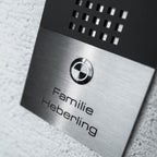 Moderne Edelstahl LED Türklingel und Hausnummer