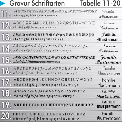 Edelstahl Türklingel in Anthrazit - Massive Klingelplatte aus V2A T-53