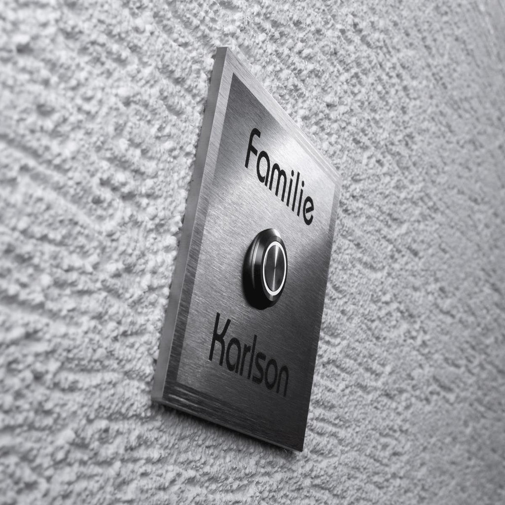 Massive Edelstahl Türklingel mit LED Karlson