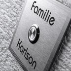 Massive Edelstahl Türklingel mit LED Karlson