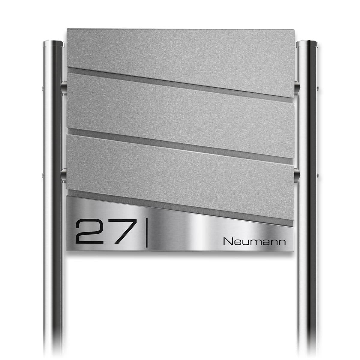 Metzler Design Standbriefkasten mit Standfuß aus Edelstahl | Neumann