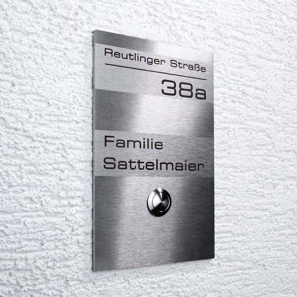LED Türklingel - Klingelplatte mit Gravur