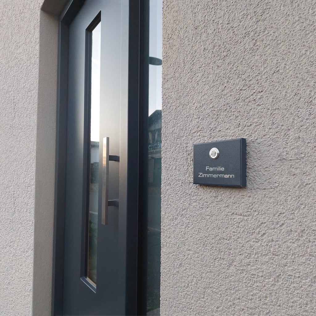 Metzler Funkklingel kabellos Edelstahl V2A | Aufputz Türklingel IP67 | 150m Reichweite | Vitus