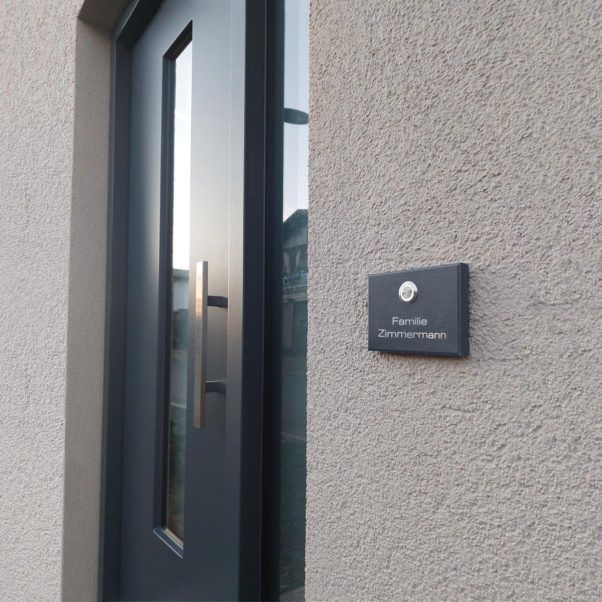 Metzler Funkklingel kabellos Edelstahl V2A | Aufputz Türklingel IP67 | 150m Reichweite | Vitus