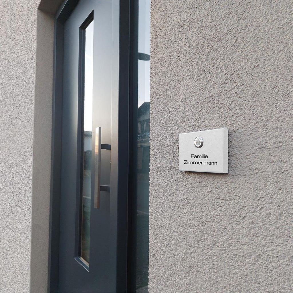 Metzler Funkklingel kabellos Edelstahl V2A | Aufputz Türklingel IP67 | 150m Reichweite | Vitus