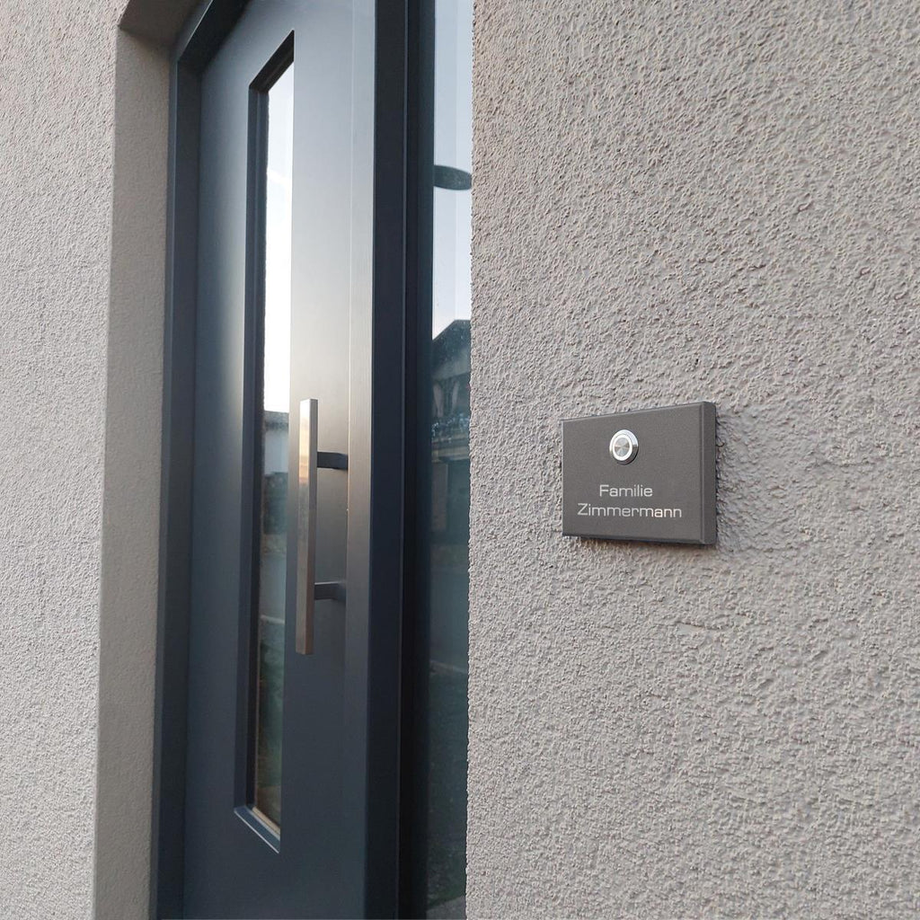 Metzler Funkklingel kabellos Edelstahl V2A | Aufputz Türklingel IP67 | 150m Reichweite | Vitus