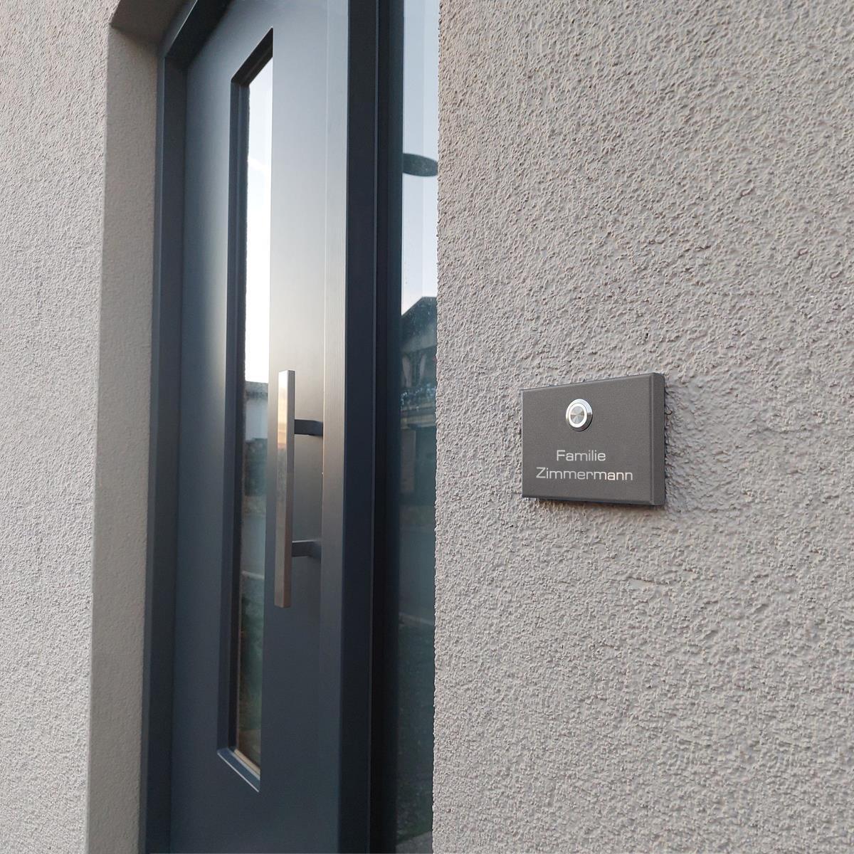 Metzler Funkklingel kabellos Edelstahl V2A | Aufputz Türklingel IP67 | 150m Reichweite | Vitus