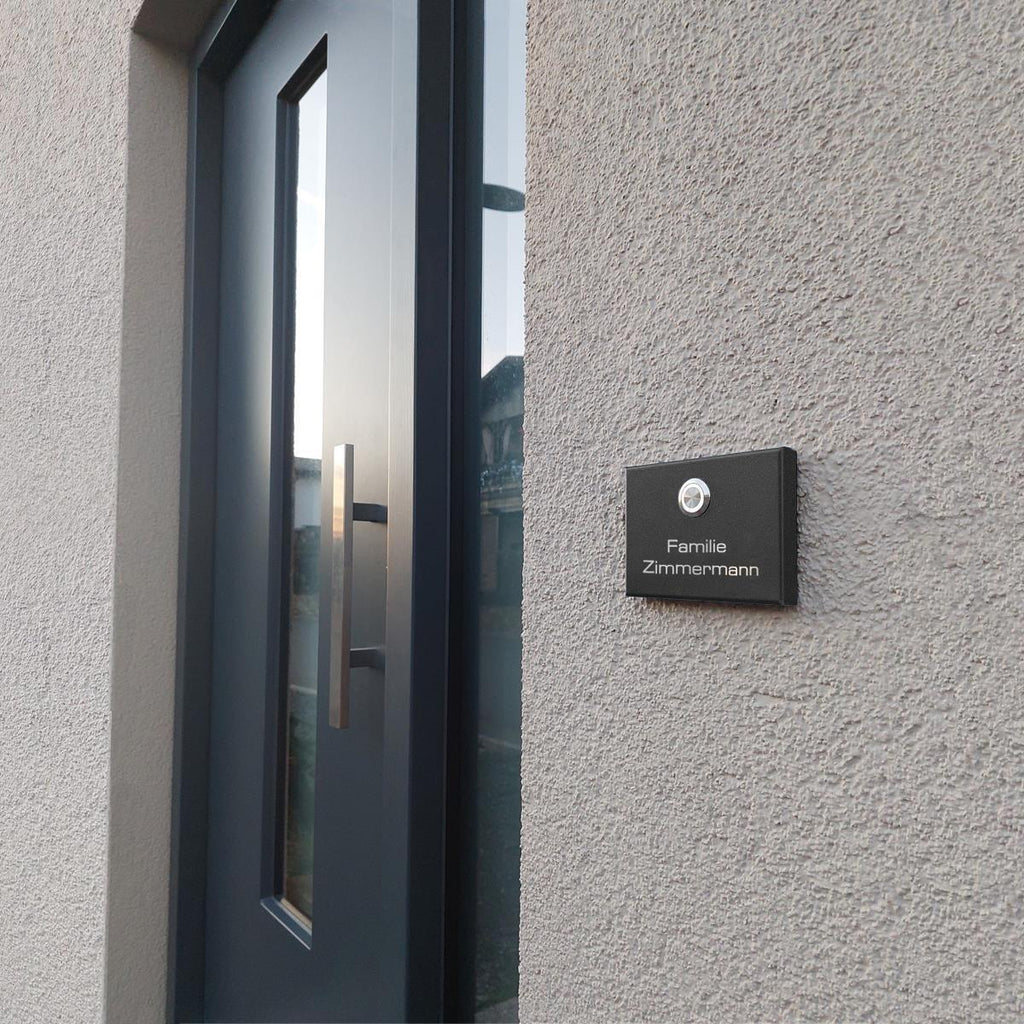 Metzler Funkklingel kabellos Edelstahl V2A | Aufputz Türklingel IP67 | 150m Reichweite | Vitus