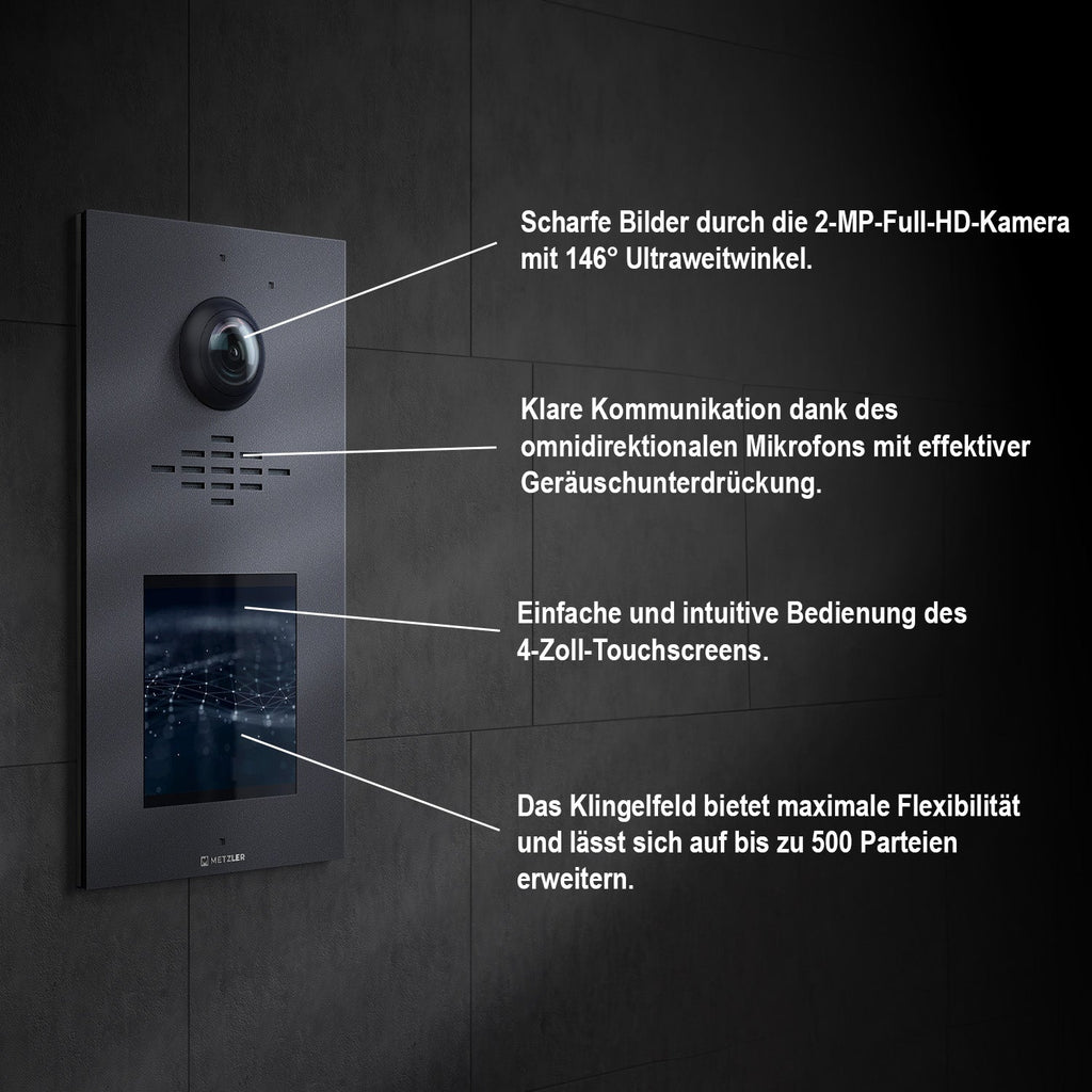 Metzler VDM10 2.0 modulare Video-Türsprechanlage |  Ein- und Mehrfamilien | Horizon