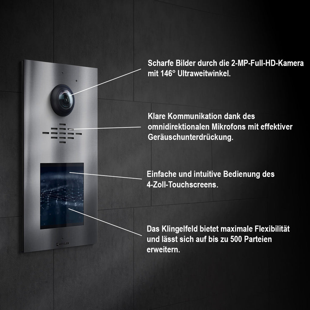 Metzler VDM10 2.0 modulare Video-Türsprechanlage |  Ein- und Mehrfamilien | Horizon