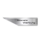 Metzler Briefkastenschild "Bitte keine Werbung" Edelstahl V2A gebürstet