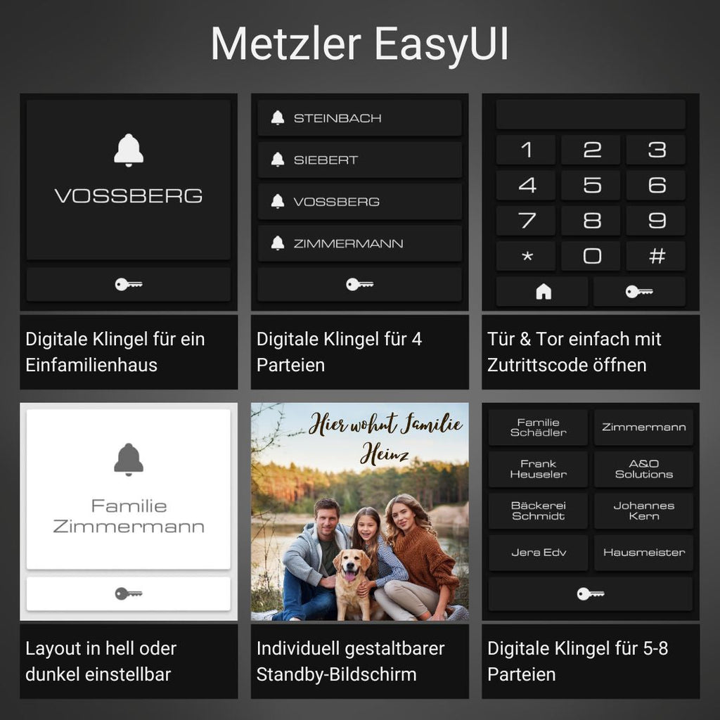 Metzler VDM10 2.0 modulare Video-Türsprechanlage |  Ein- und Mehrfamilien | Horizon