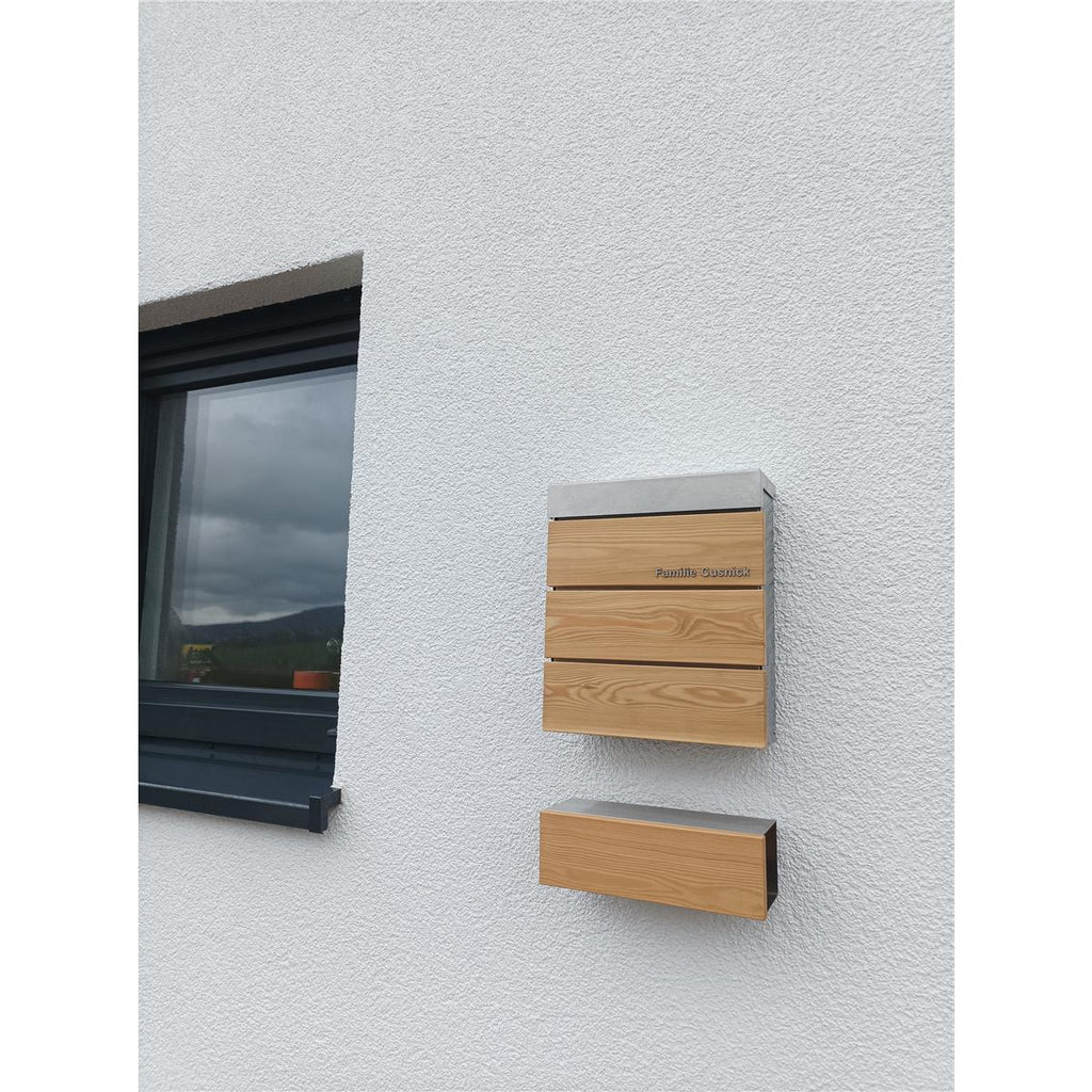 Metzler Briefkasten Edelstahl Echtholz Lärche | Masiva