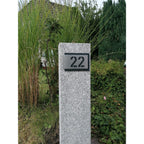 Metzler modernes Hausnummernschild Anthrazit Edelstahl