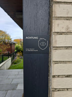 Hinweisschild - Achtung Dieser Bereich ist videoüberwacht - aus Edelstahl