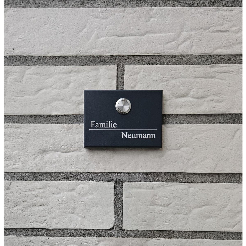 Metzler Funkklingel kabellos Edelstahl V2A | Aufputz Türklingel IP67 | 150m Reichweite | Vitus