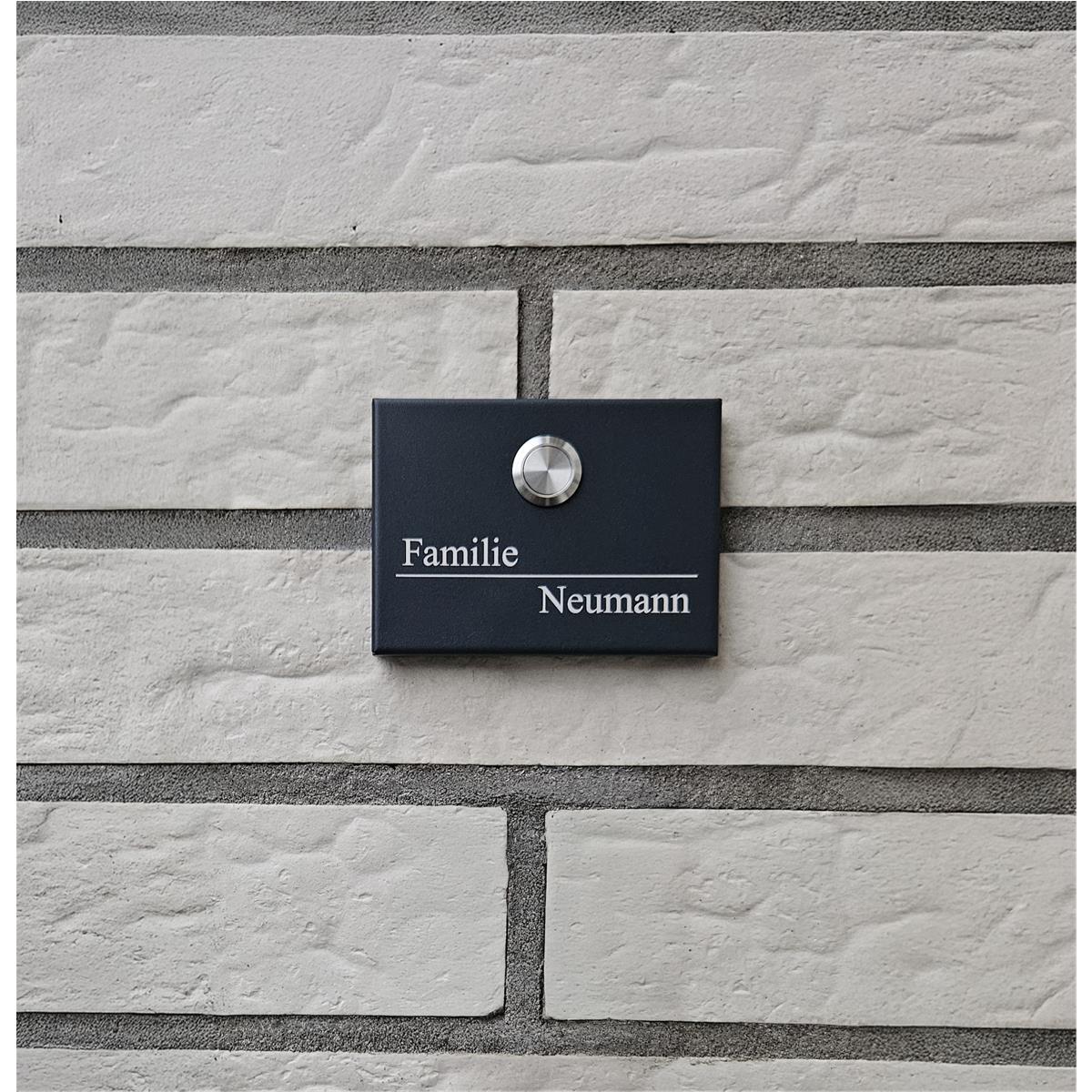 Metzler Funkklingel kabellos Edelstahl V2A | Aufputz Türklingel IP67 | 150m Reichweite | Vitus