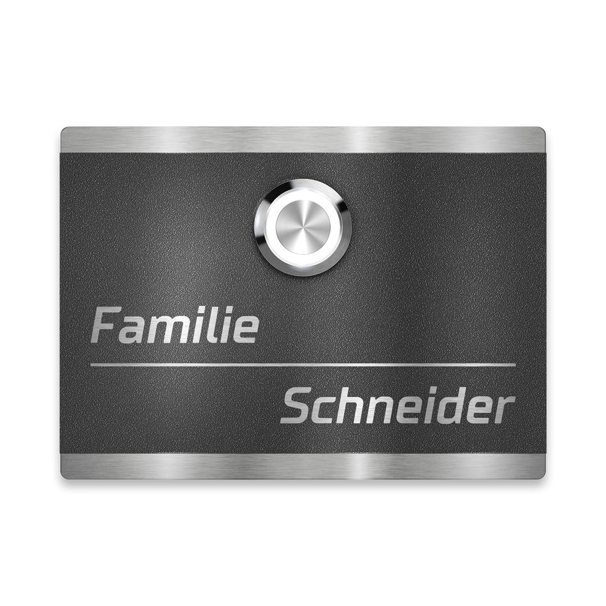 Metzler Türklingel aus Edelstahl | Klingeltaster LED optional | Heidi