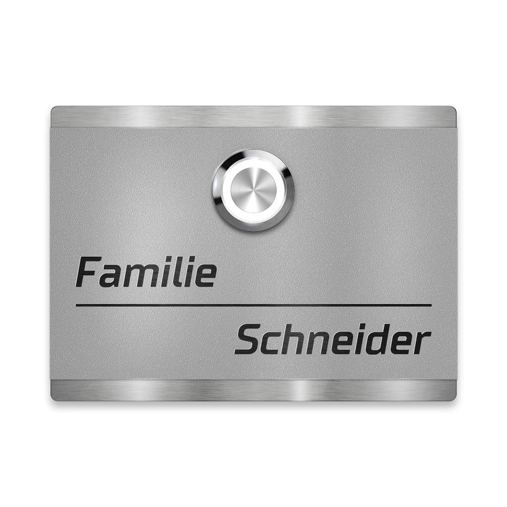 Metzler Türklingel aus Edelstahl | Klingeltaster LED optional | Heidi