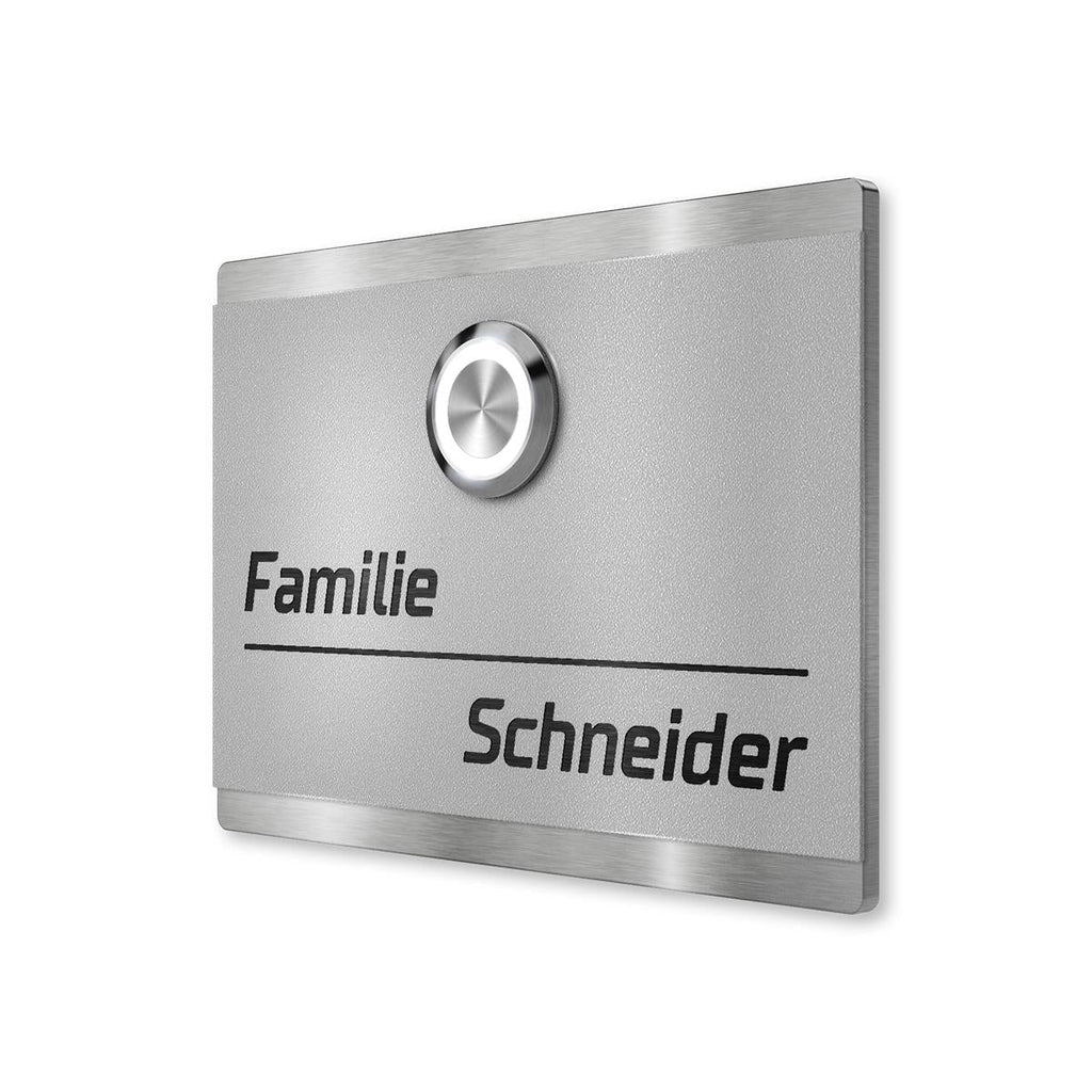 Metzler Türklingel aus Edelstahl | Klingeltaster LED optional | Heidi