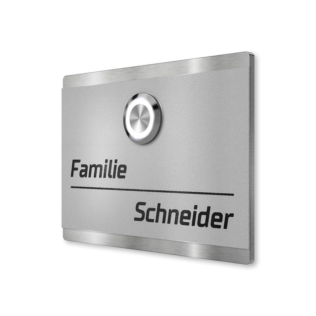 Metzler Türklingel aus Edelstahl | Klingeltaster LED optional | Heidi