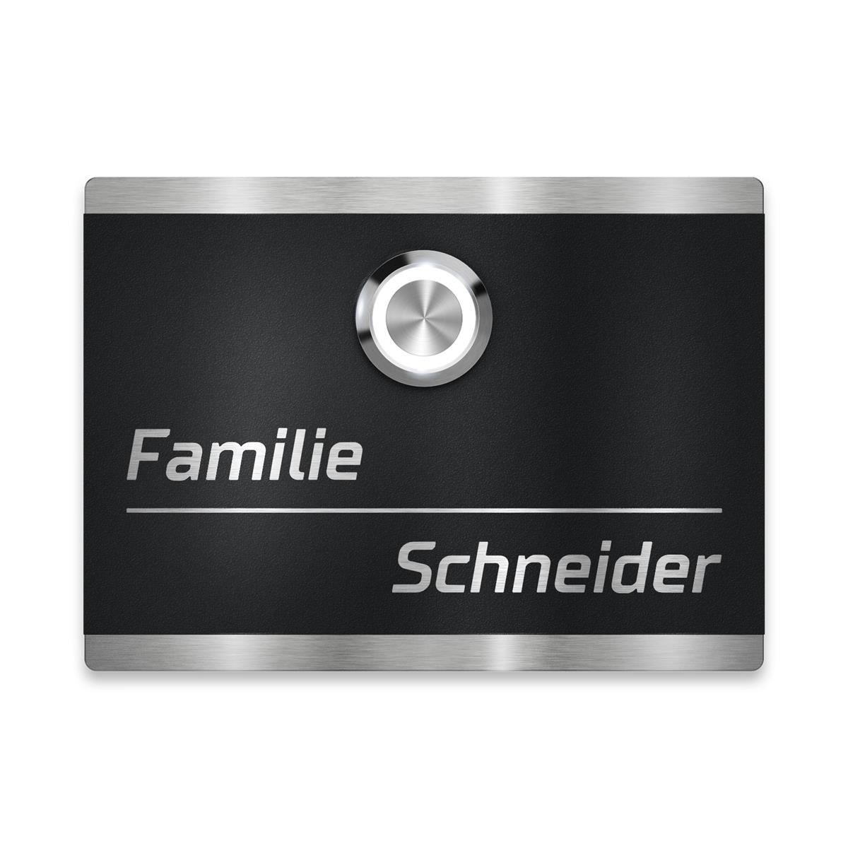 Metzler Türklingel aus Edelstahl | Klingeltaster LED optional | Heidi