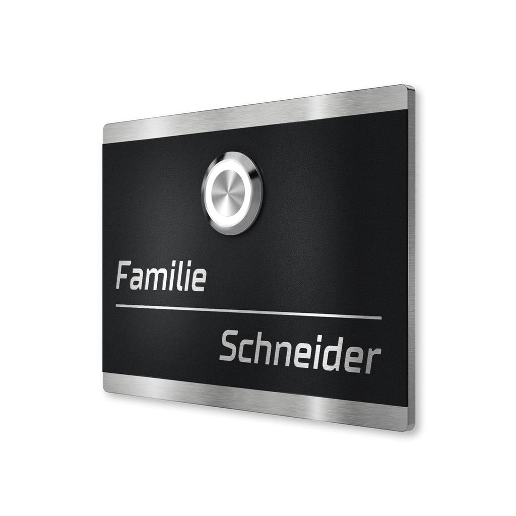 Metzler Türklingel aus Edelstahl | Klingeltaster LED optional | Heidi